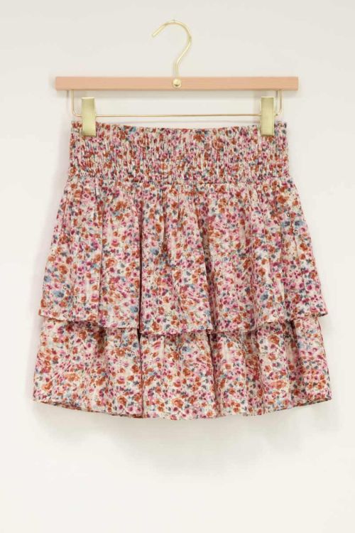 Multikleur rokje met bloemenprint