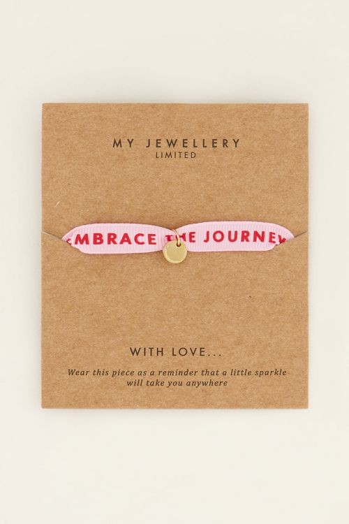 Roze armband lint journey | My Jewellery