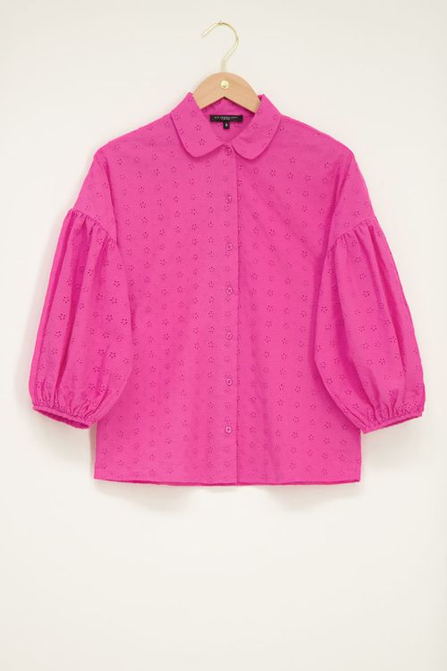 Roze blouse met embroidery