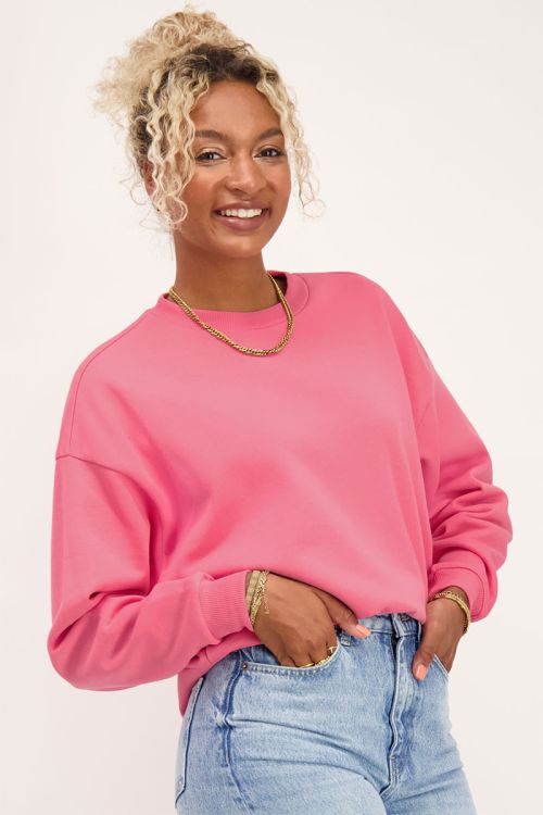 Roze oversized sweater | Truien | My Jewellery