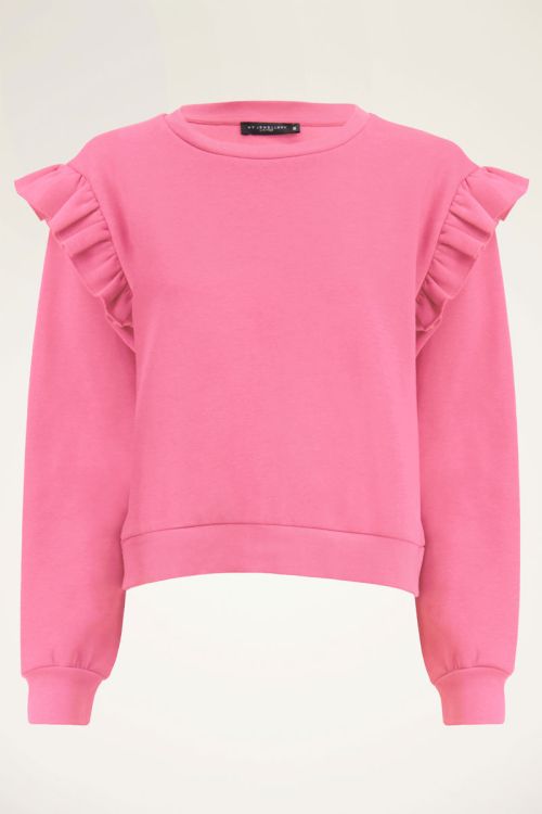 Roze sweater met ruffles | My Jewellery