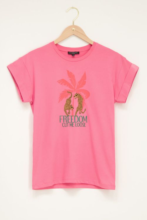 Roze t-shirt freedom cut me loose