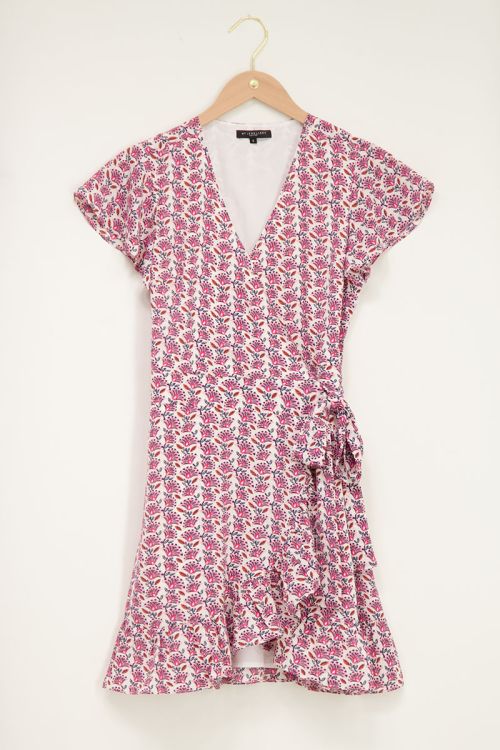 Roze wikkeljurk met boho print | My Jewellery