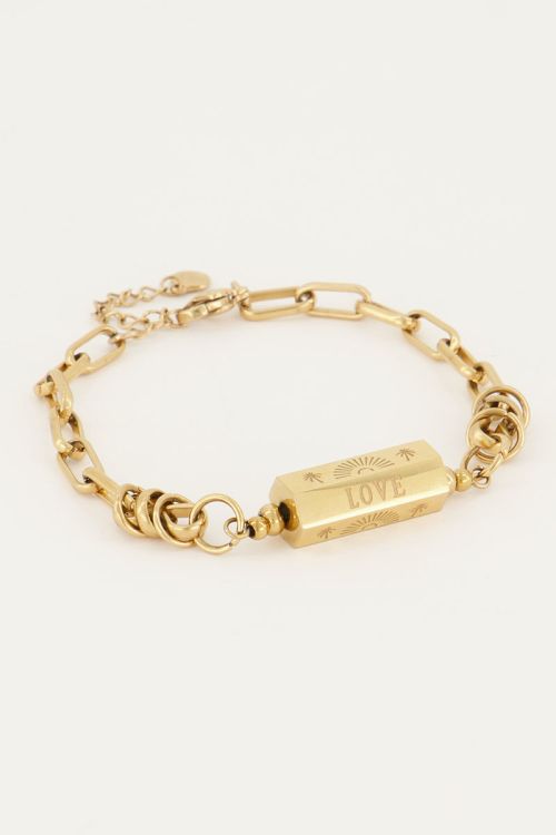 Gliederarmband mit Love-Charm | My Jewellery