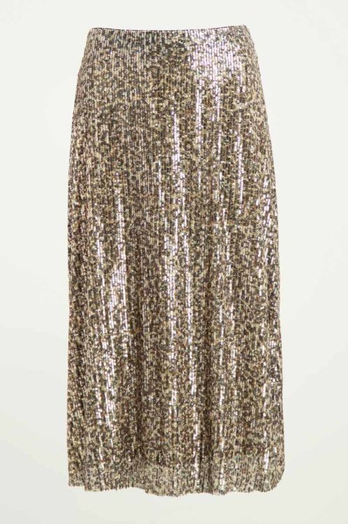 Midi rok pailletten & luipaard, glitter rok My Jewellery
