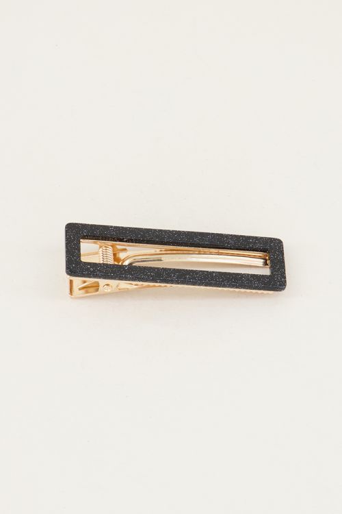 Zwarte haarspeld met glitters | Haarclip zwart My jewellery