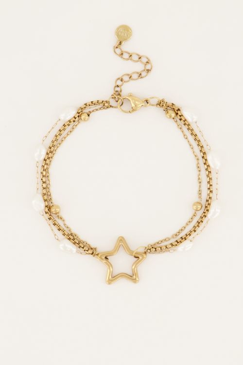 Shapes armband parels & ster