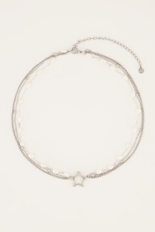 Shapes ketting met parels & ster