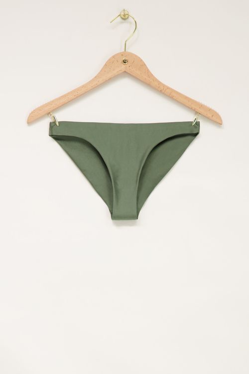 Grüne Brazilian Bikini Hose glänzend 