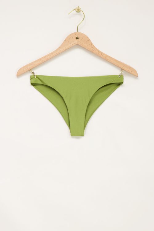 Shiny green v-shaped bikini bottoms  | My Jewellery