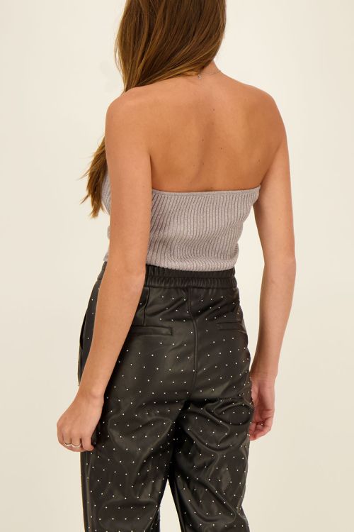 Silver corset top with lurex | My Jewellery