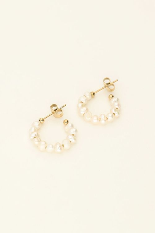 Small hoop earrings with pearls | My Jewellery