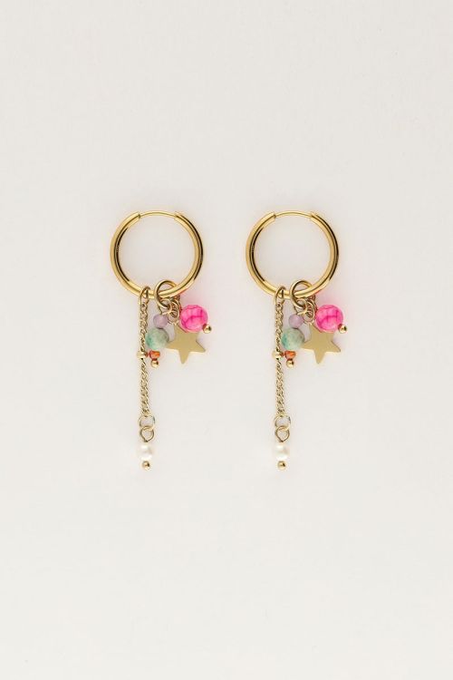 Small earrings with stars & strings | My Jewellery