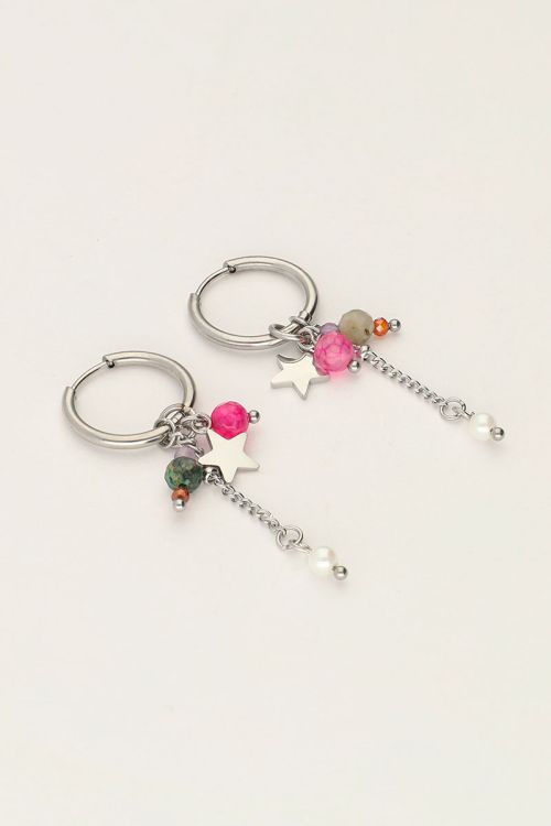Small earrings with stars & strings | My Jewellery