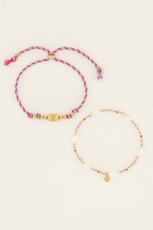 Rentmeester Savant Optimistisch Souvenir armbanden set met parels | My Jewellery