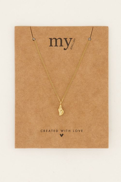 Souvenir ketting met spiraal schelp bedel
