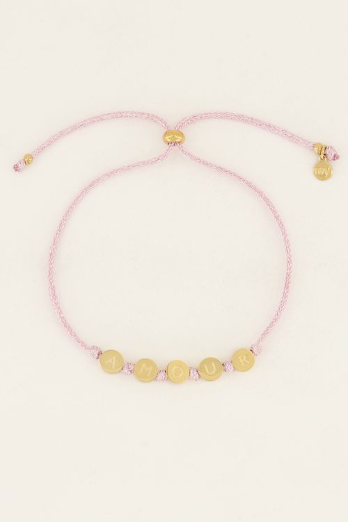 Souvenir rosa Armband „Amour“