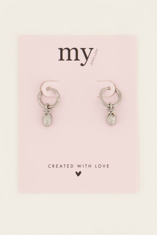 Souvenir oorringen met ananas bedel | My Jewellery