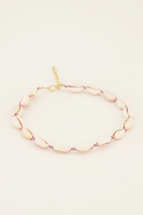 Souvenirs roze schelpenketting | My Jewellery