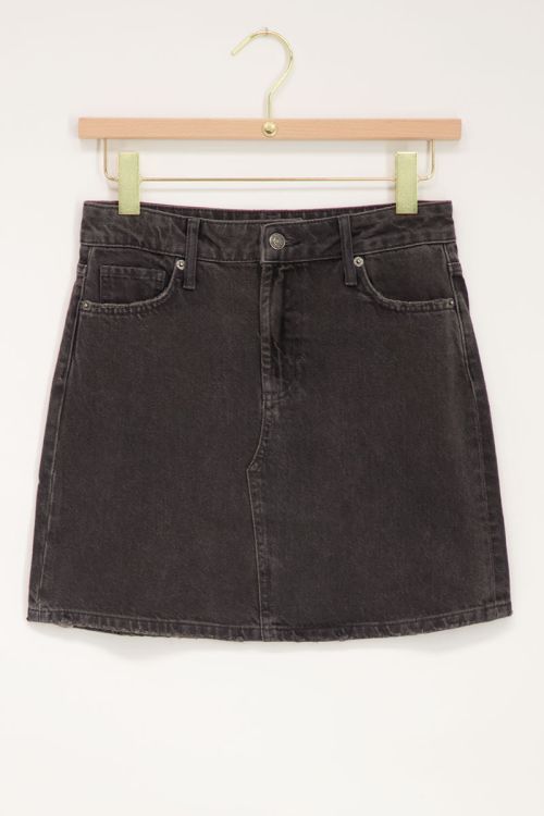 gray denim skirt