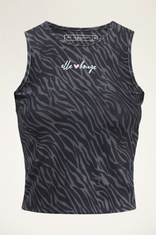 Light grey zebra sports top