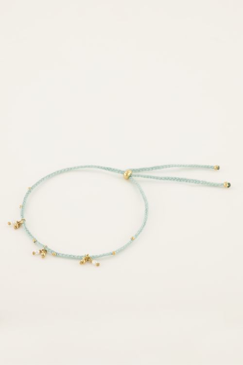 Celsius kortademigheid Gedwongen Springstones blauwe gevlochten armband/enkelband | My Jewellery