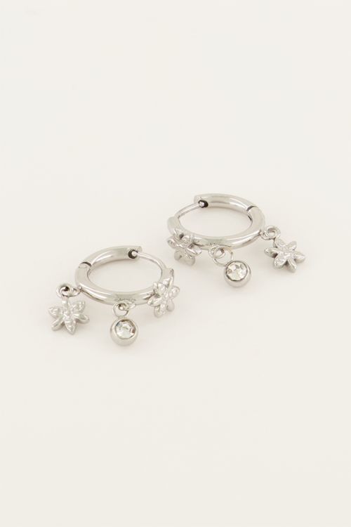 Starmood oorring met bloem
