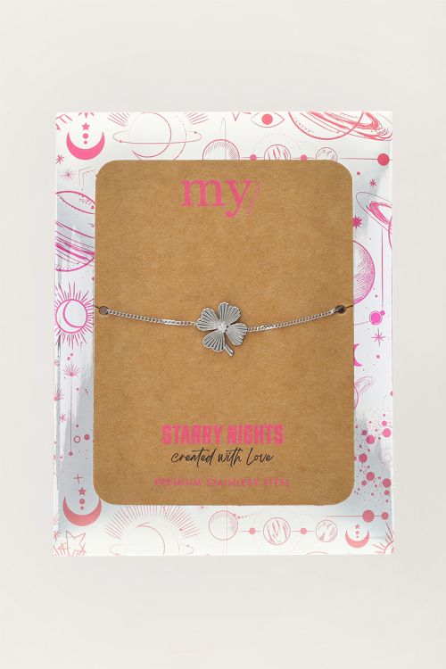 Starry bracelet with clover & rhinestones | My Jewellery