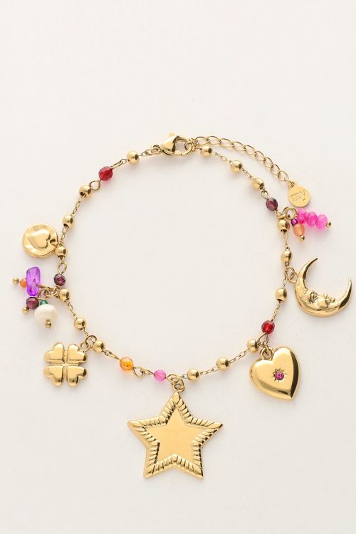 Starry bedelarmband met ster en kralen
