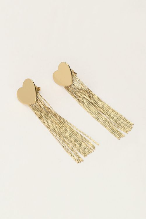 Starry earrings with heart and cords | My Jewellery