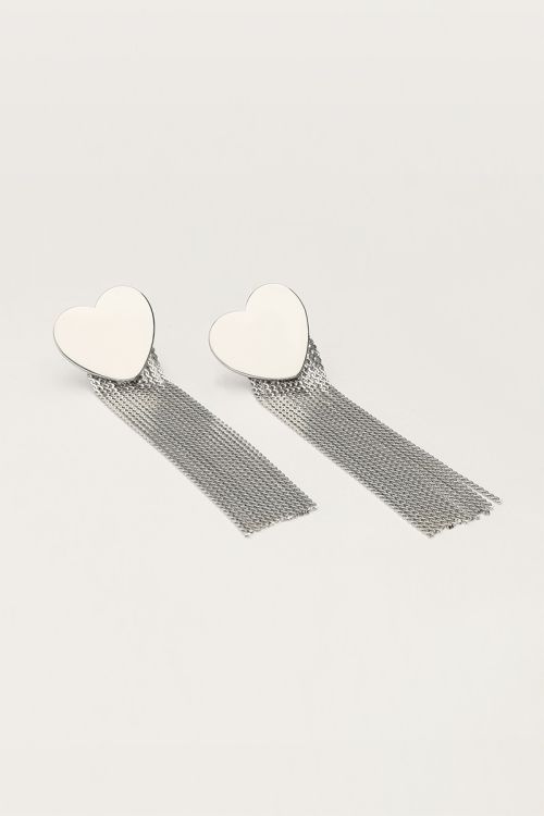 Starry earrings with heart and cords | My Jewellery