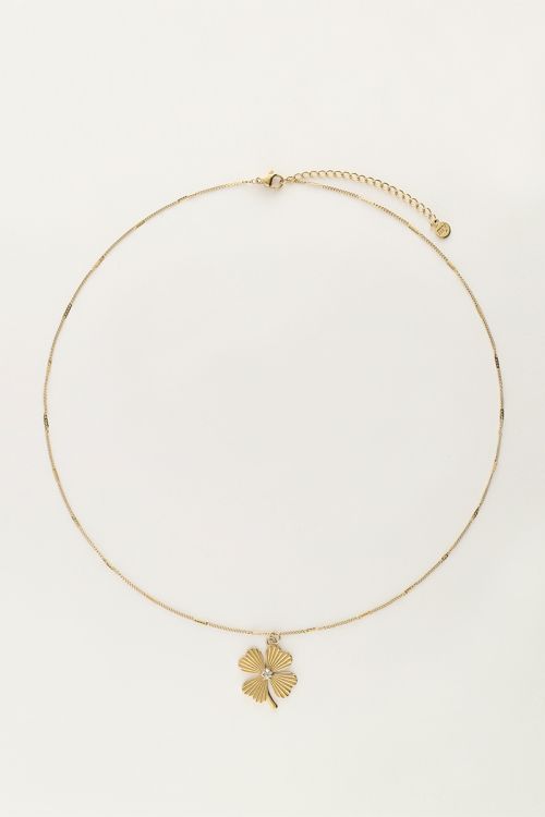 Starry necklace with clover & rhinestone | My Jewellery