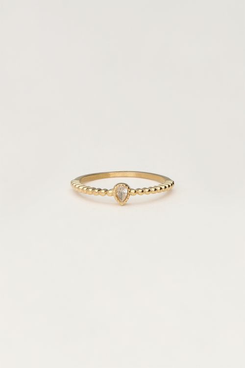 Starry ring with rhinestone