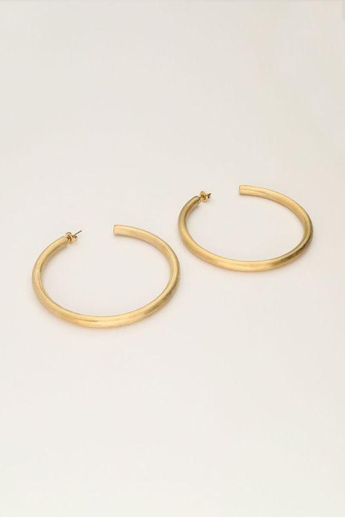 Statement earrings medium matte textured | My Jewellery