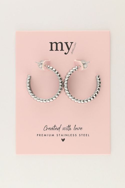 Statement earrings with horizontal ribbing | My Jewellery