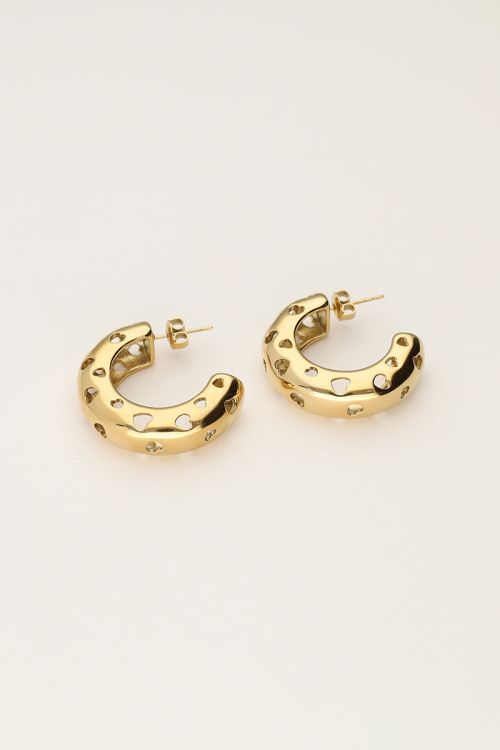 Statement earrings with open hearts | My Jewellery