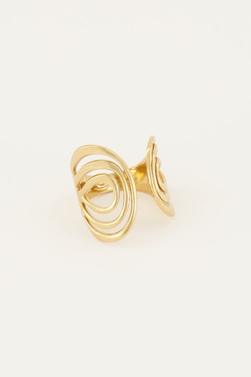 Statement ring met boogjes