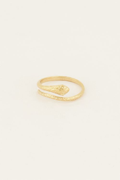 Statement ring met slang