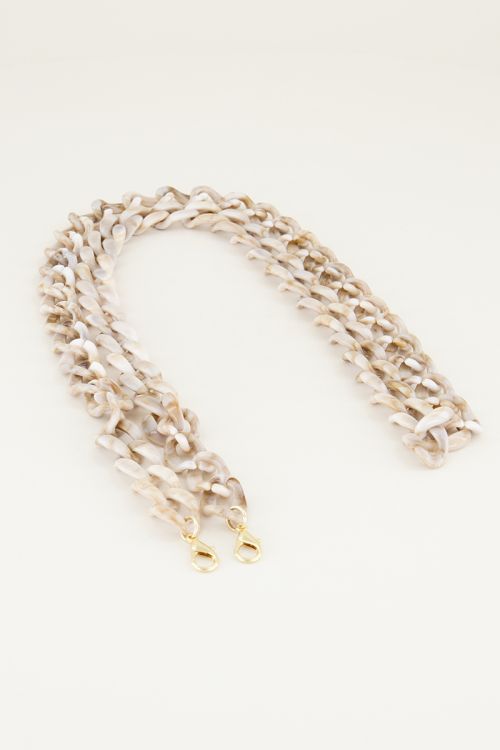 Beige telefoonketting | Telefoonhoesje met koord van My Jewellery