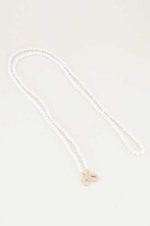 Telefoonkoord lang met kleine parels, telefoonketting My jewellery