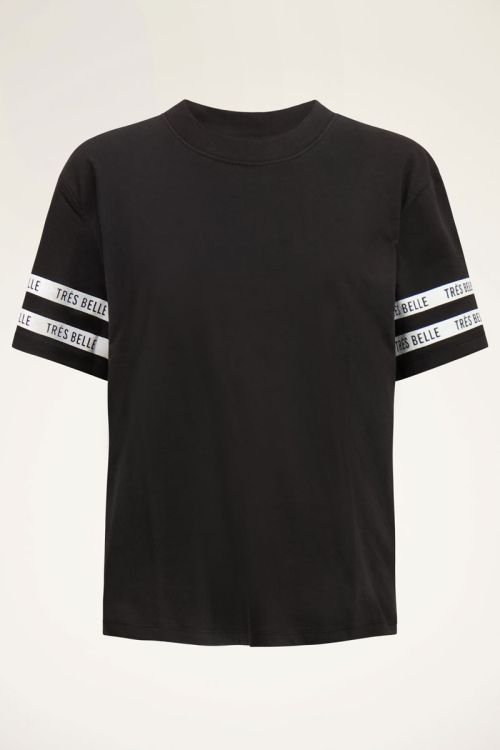 Black sportswear T-shirt