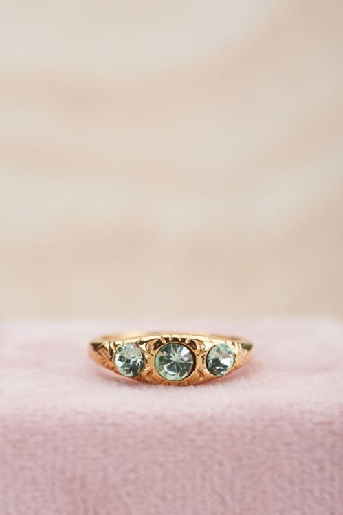 Classic light blue rhinestone cocktail ring | My Jewellery