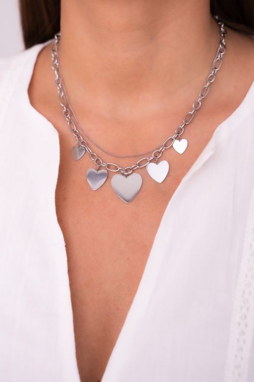 Universe statement ketting met hartjes