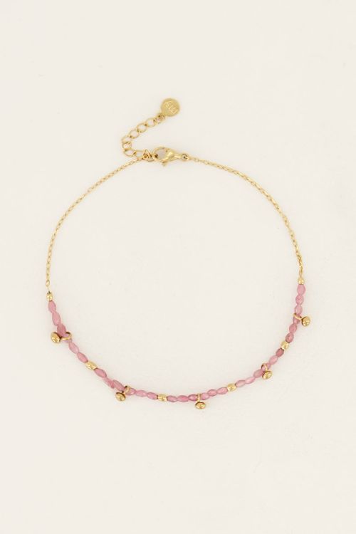 Vintage armband met roze kralen & bolletjes | My Jewellery