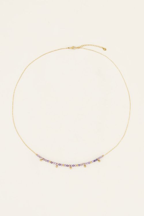 Vintage ketting met lila kralen & bolletjes | My Jewellery