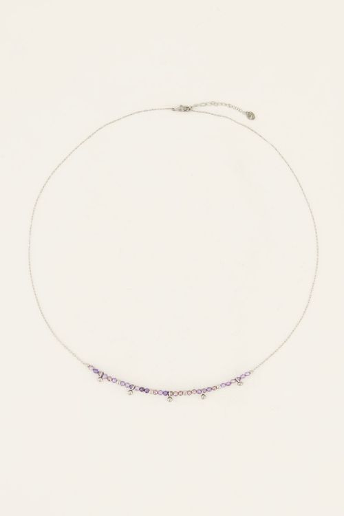 Vintage ketting met lila kralen & bolletjes | My Jewellery