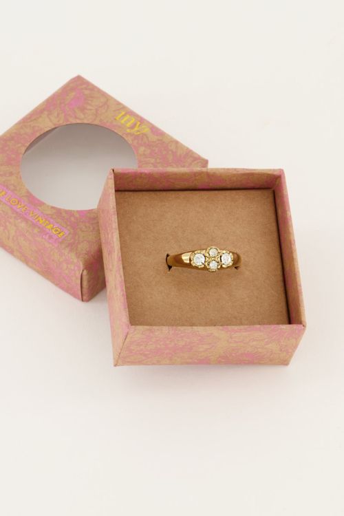 Vintage cluster ring kristal