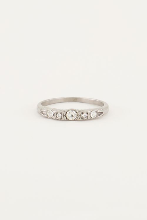 Vintage klassieke ring kristal