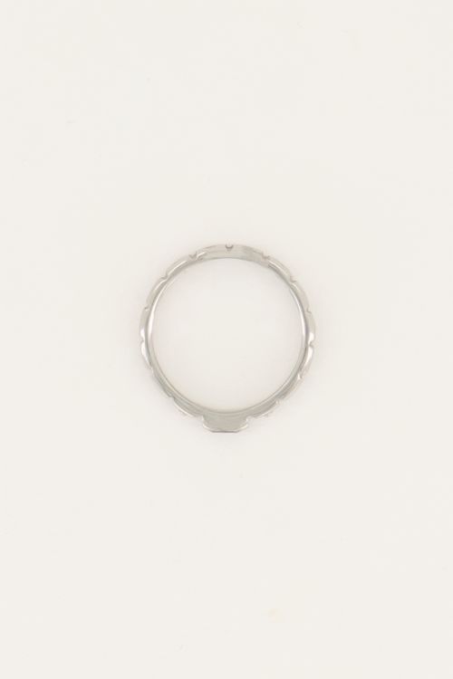 Vintage ring transparante rechthoek