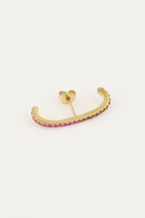 Vintage studs roze kristal | Oorbellen | My Jewellery